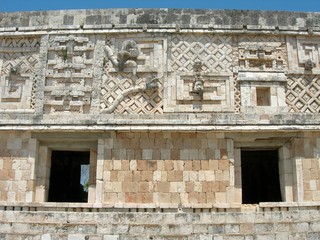 Uxmal - Flachrelief am Westgebäude - Nonnenviereck