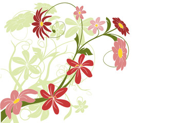 vecteur série - design floral fleurs au printemps