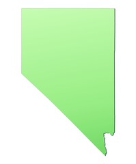 Nevada (USA) map filled with light green gradient