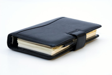 Black notebook detail