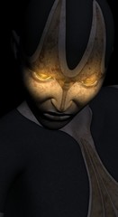 bio-mechanical android portrait