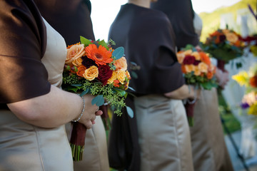 Wedding bouquet flower arrangement