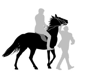 horse  training silhouette