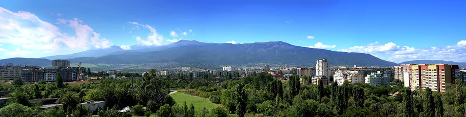 Panorama of Vitosha mountain, Sofia, Bulgaria