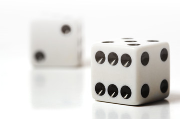 White Dice on White