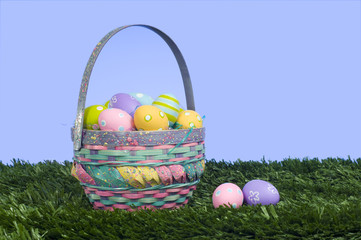 Easter Eggs in Basket