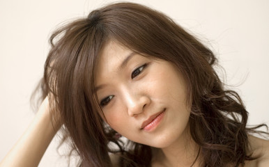 laziness, an asian women awake in morning