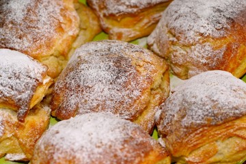 Close up  of sweet cake - stuffed cake