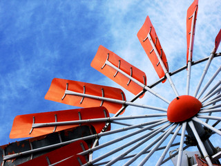 Orange Windmill Blades