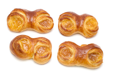 small loaf with jam close up