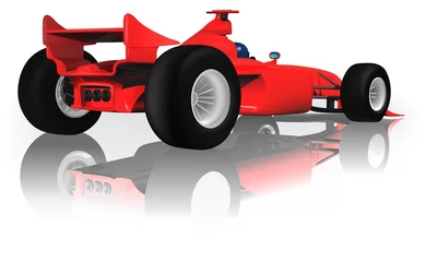 Poster Im Rahmen Ferrari F1 von hinten - Abbildung © Roman Dekan