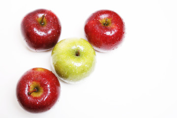 Apfel, rote und grüne Äpfel