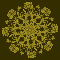 Ornamental floral design, vector illustration 