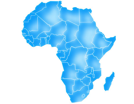Carte Afrique Deep Blue