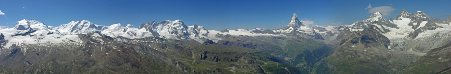 Naklejka premium Zermattpanorama 180 °
