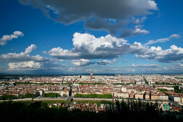 Vue de Lyon de la colline de Fourvière