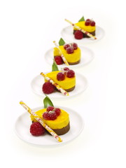 exotische wunder mango schokoladen mousse törtchen