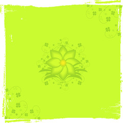 Spring green floral background