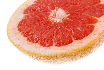 half of the grapefruit isolated