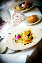 Wedding food table setting