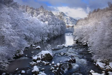 Fototapete Rund A Scottish river in winter © Gail Johnson