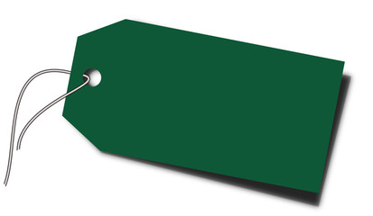 Blank price tag with string