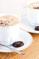 cappuccino and chocolate