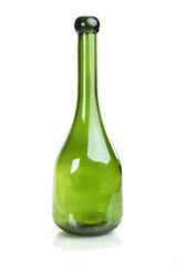 Bottle for wine, on a white background