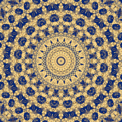 Maya geometrical fantasy - blue yellow