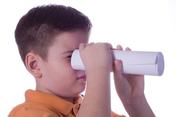  The Boy looks through a pipe