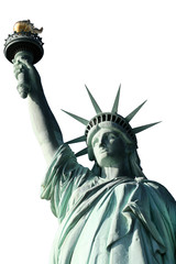 Statue of Liberty Top Half Portrait isolated