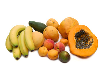 assorted tropical fruits