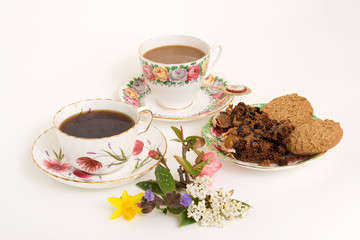 Coffee, cake and biscuits 