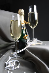 glass ready for  celebrating