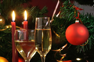 glass ready for holiday, christmas, meeting