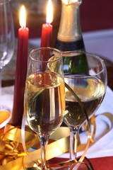 glass ready for holiday, christmas, meeting