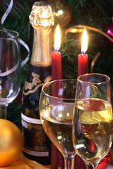 glass ready for holiday, christmas, meeting