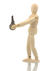Manikin holding key