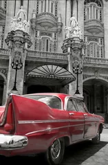 Crédence de cuisine en verre imprimé Voitures anciennes cubaines voiture classique - cuba