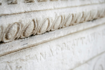 Close up marble pattern in Roman bath - Ankara, Turkey