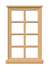 Wooden Window Illustration