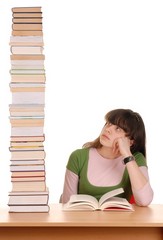 Girl and Books