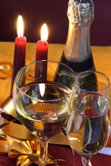 glass ready for holiday, christmas, meeting