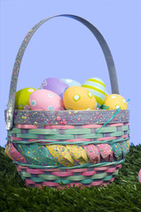 Easter Eggs in Basket