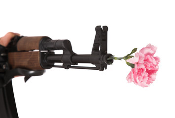 gun and flower - 6596099