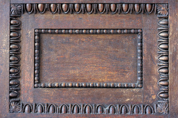 Ornament decoration on wood