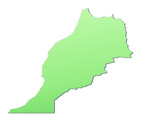Fototapeta premium Morocco map filled with light green gradient