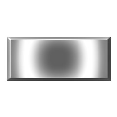 Silver Square Button