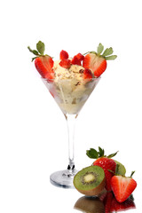 Ice Cream with fruits