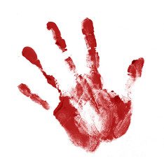 Red handprint